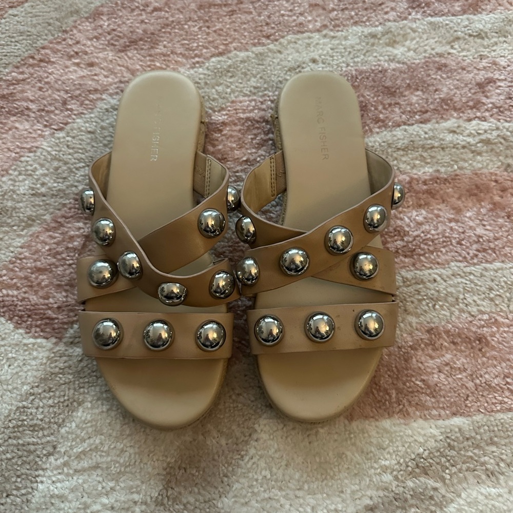 Marc Fisher Studded Slide Sandals Size 7.5